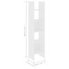 vidaXL Ensemble de biblioth&egrave;que 4 pcs Blanc Bois d'ing&eacute;nierie