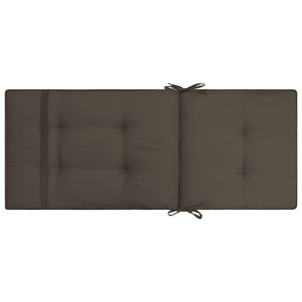 vidaXL Coussins de chaise de jardin lot de 4 Anthracite 120x50x5 cm