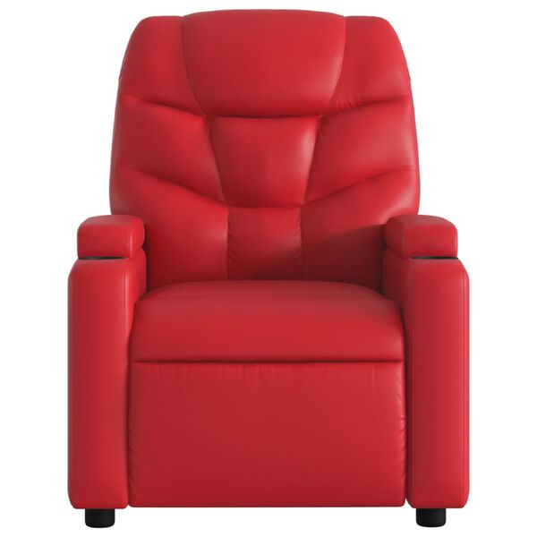 vidaXL Fauteuil inclinable Rouge Similicuir