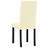 vidaXL Chaises &agrave; manger lot de 4 cr&egrave;me PVC