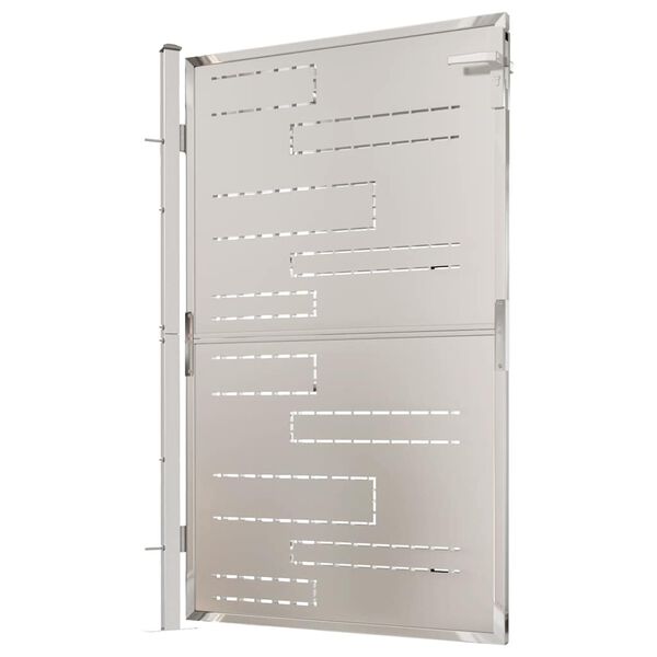 vidaXL Portail de jardin 100 x 145 cm en acier inoxydable