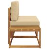 vidaXL Canap&eacute; d'ext&eacute;rieur en bout 2 Pi&egrave;ce Naturel et Beige