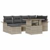 vidaXL Ensemble de canap&eacute; de jardin 7 pc Gris clair Poly rotin