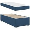 vidaXL Cadre de lit avec matelas Bleu 100 x 200 cm tissu