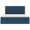 vidaXL Lit avec rangement et matelas Bleu 180 x 200 cm Polyester