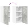 vidaXL Armoire suspendue Gris b&eacute;ton et Blanc 40 x 31 x 80 cm