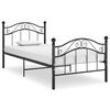 vidaXL Cadre de lit sans matelas noir m&eacute;tal 100x200 cm