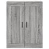 vidaXL Buffet haut Sonoma gris 69,5x34x180 cm Bois d'ingénierie