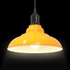vidaXL Lampe suspendue réglable hauteur E27 jaune brillant Ø31cm métal