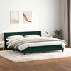 vidaXL Sommier &agrave; lattes de lit et matelas vert fonc&eacute; 180x220cm velours