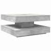 vidaXL Table basse rotative &agrave; 360 degr&eacute;s gris b&eacute;ton 70x70x34,5 cm