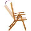 vidaXL Chaises pliables de jardin lot de 2 bois d'acacia et textil&egrave;ne