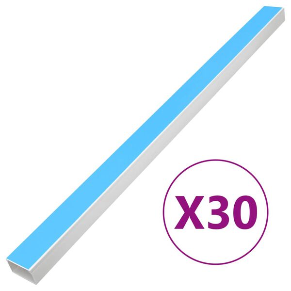vidaXL Goulotte de c&acirc;ble auto-adh&eacute;sive 100x40 mm 30 m PVC