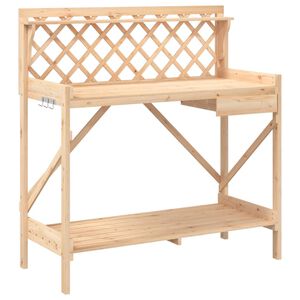 vidaXL Banc de rempotage avec treillis bois massif de sapin