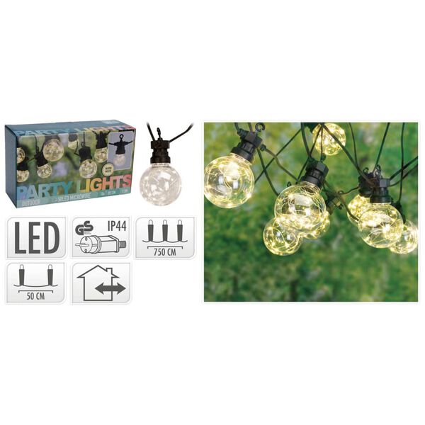 ProGarden Ensemble d'éclairage à LED de fête de jardin 80 micro LED