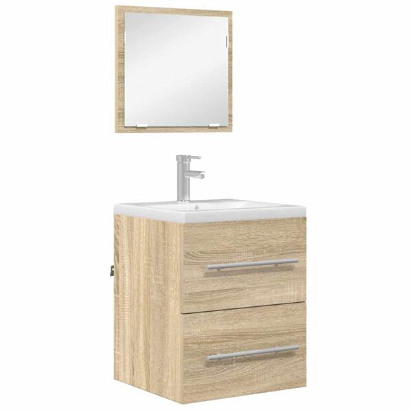 vidaXL Ensemble de mobilier de salle de bain Marron 41 x 38,5 x 48 cm