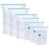 vidaXL Sacs de rangement 10 pc Transparent et Bleu 100 x 80 cm