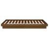 vidaXL Cadre de lit sans matelas marron miel bois massif