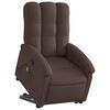 vidaXL Fauteuil inclinable de massage Marron fonc&eacute; Tissu