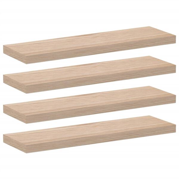 vidaXL &Eacute;tag&egrave;res flottantes 4 pcs 80x23,5x4 cm bois d'ing&eacute;nierie