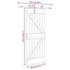 vidaXL Porte coulissante et kit de quincaillerie 80x210 cm pin massif