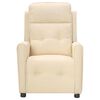 vidaXL Fauteuil électrique de massage Crème Tissu