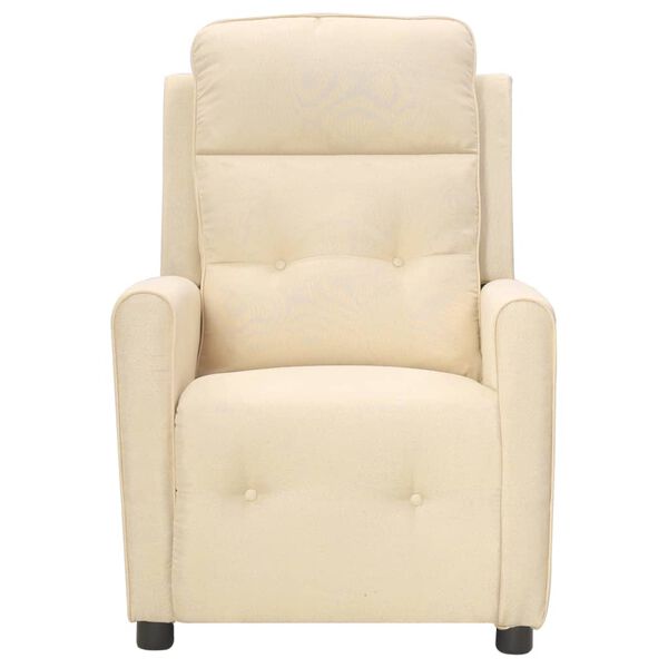 vidaXL Fauteuil électrique de massage Crème Tissu