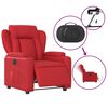 vidaXL Fauteuil inclinable &eacute;lectrique Rouge Similicuir