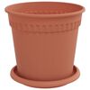 vidaXL Pots de plantes 24 pcs Rouge brique &Oslash; 17 x 14 cm Plastique