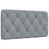 vidaXL Coussin de tête de lit gris clair 100 cm tissu