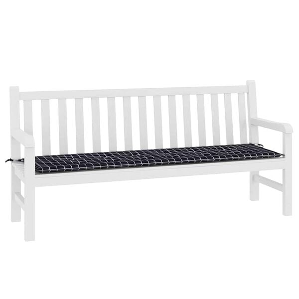 vidaXL Coussin de banc de jardin Noir 180 x 50 x 4 cm Tissu Oxford