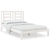 vidaXL Cadre de lit sans matelas blanc 120x200 cm bois de pin massif