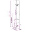 vidaXL Garde-robe chêne artisanal 30x50x200 cm bois d'ingénierie