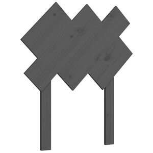 vidaXL T&ecirc;te de lit Gris 72,5x3x81 cm Bois massif de pin