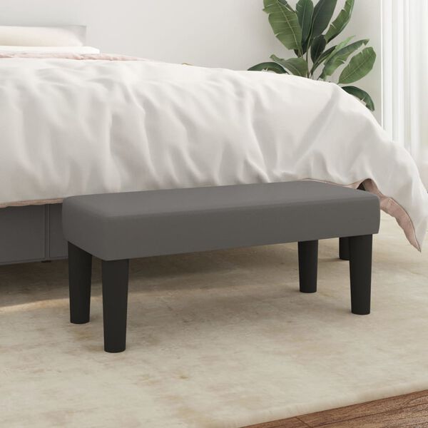 vidaXL Banc Gris 70x30x30 cm Similicuir