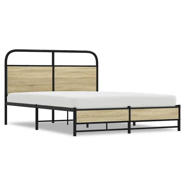 vidaXL Cadre de lit sans matelas 120x200 cm chêne sonoma