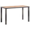 vidaXL Table de jardin Anthracite et marron 123x60x74 cm Bois d'acacia