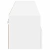 vidaXL Meubles TV muraux 2 pcs blanc 80x30x30 cm bois d'ing&eacute;nierie