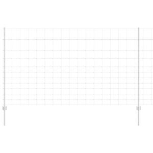 vidaXL Cl&ocirc;ture sauvage ext&eacute;rieure avec poteaux 50 x 1,4 m Argent&eacute;