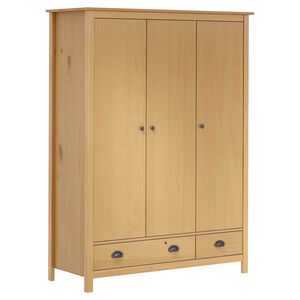 vidaXL Garde-robe &agrave; 3 portes Hill 127x50x170 cm Pin solide