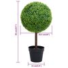 vidaXL Plante de buis artificiel avec pot Forme de boule Vert 50 cm