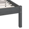 vidaXL Cadre de lit sans matelas gris bois massif 140x190 cm