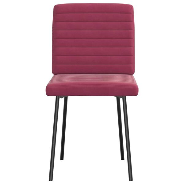 vidaXL Chaises &agrave; manger lot de 6 rouge bordeaux velours