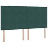 vidaXL Lit avec rangement et matelas Vert fonc&eacute; 180 x 200 cm Velours