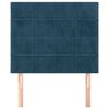 vidaXL T&ecirc;te de lit Bleu fonc&eacute; 90x5x118/128 cm Velours