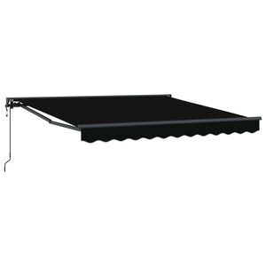 vidaXL Cadre d'auvent Noir 300 x 250 cm Polyester avec rev&ecirc;tement PU