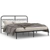 vidaXL Cadre de lit métal sans matelas avec tête de lit noir 183x213cm