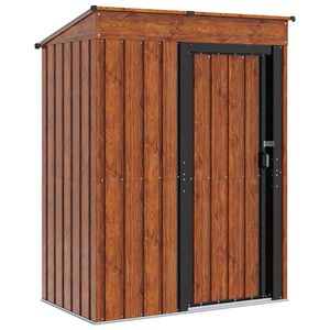 vidaXL Cabanons de jardin Marron 137 x 81 x 180 cm M&eacute;tал