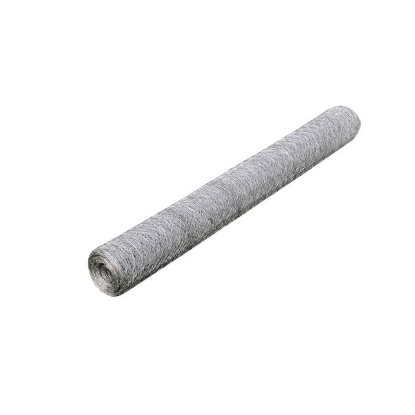 vidaXL Grillage pour volière Acier galvanisé 25 x 0,5 m Argenté