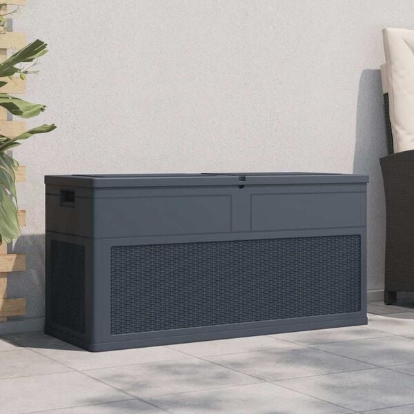 vidaXL Bo&icirc;te de rangement de jardin 320 L Anthracite
